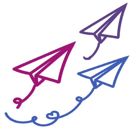 Illustration of paper planes